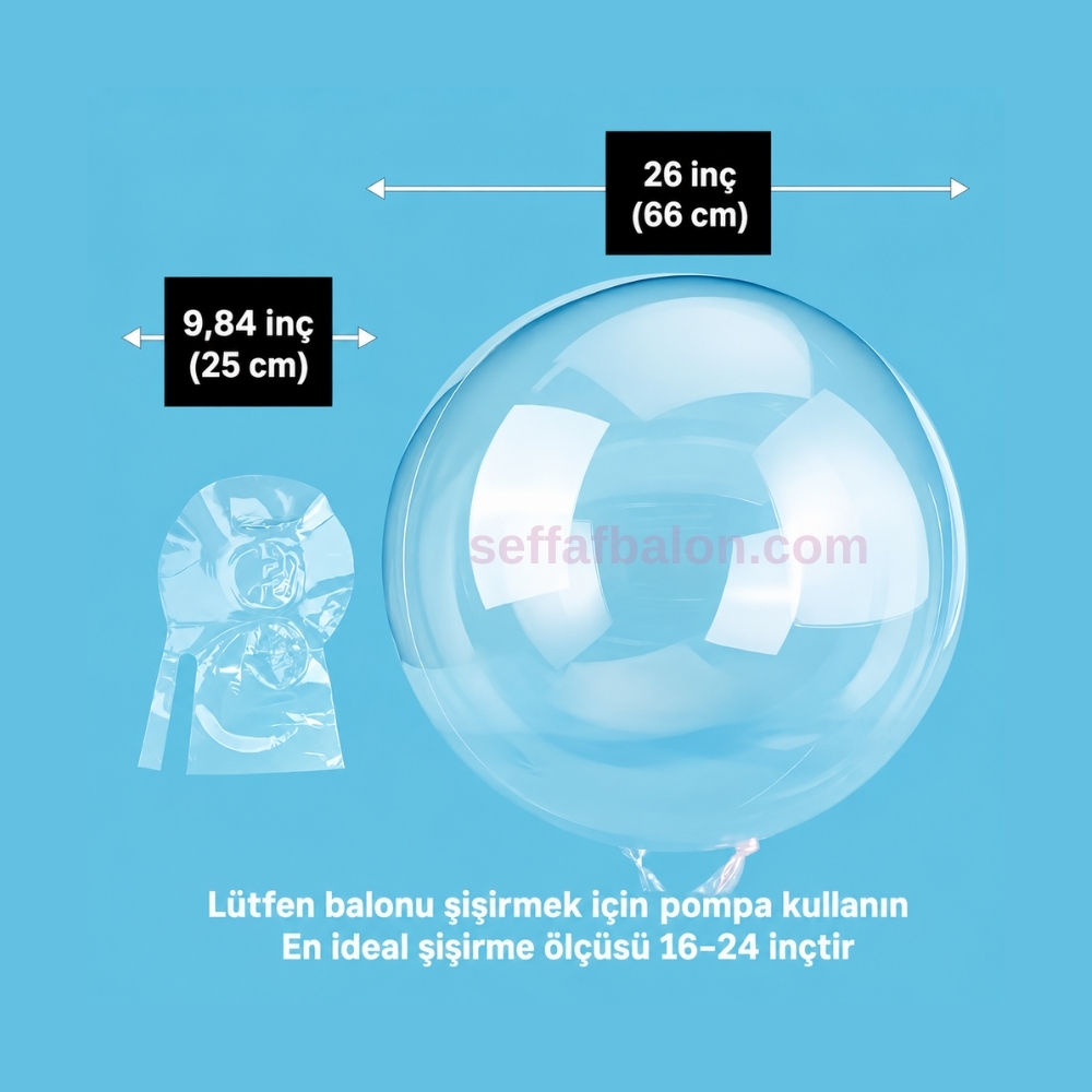 26 İnç Esnetilmiş Çift Girişli Bobo Balon (10'lu Paket) - Görsel 3